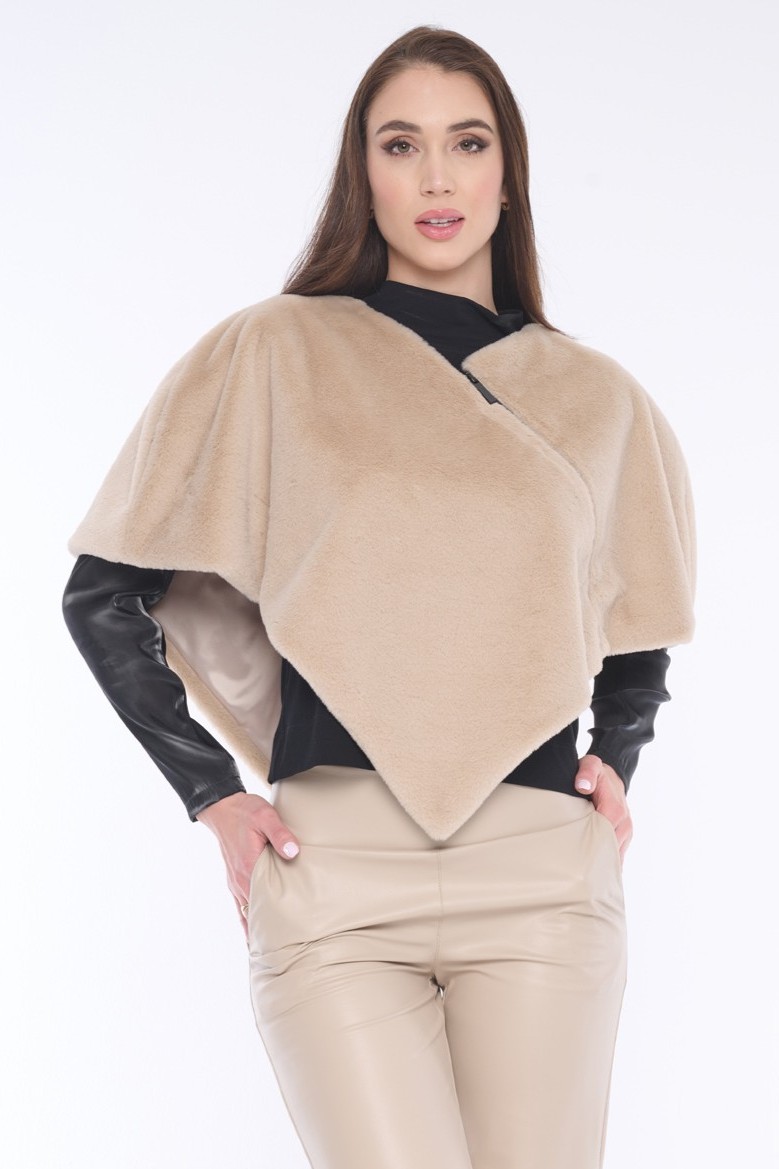 954-144 kožešinové pončo