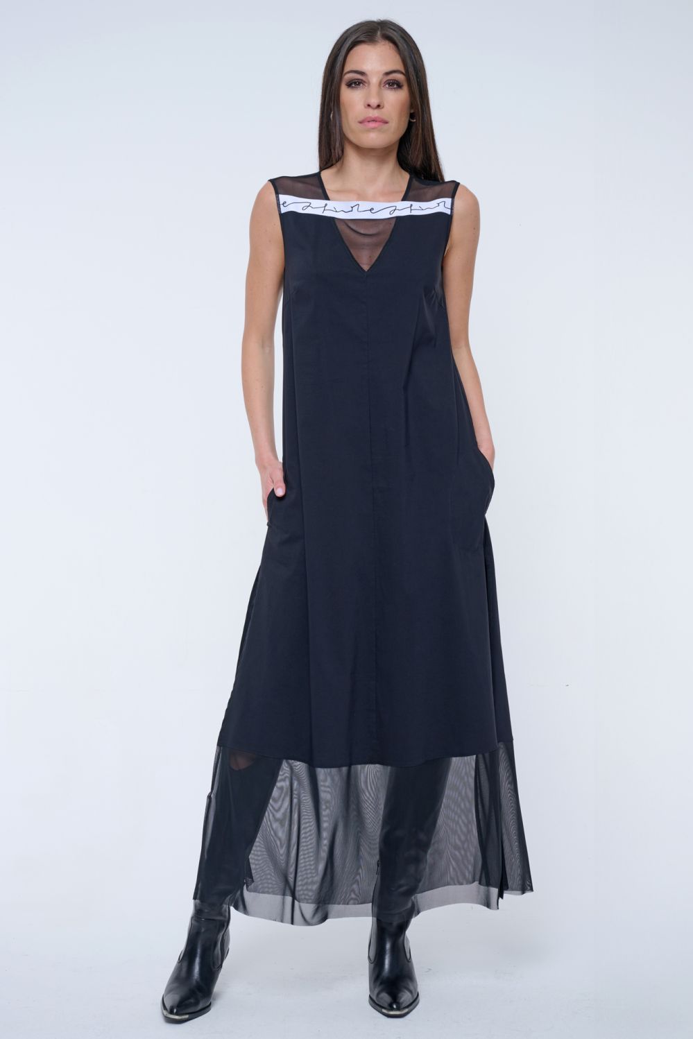 342-472 šaty dlouhé s tylem