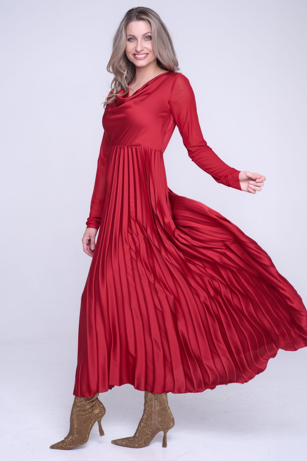 345-518 šaty plisé dlouhé