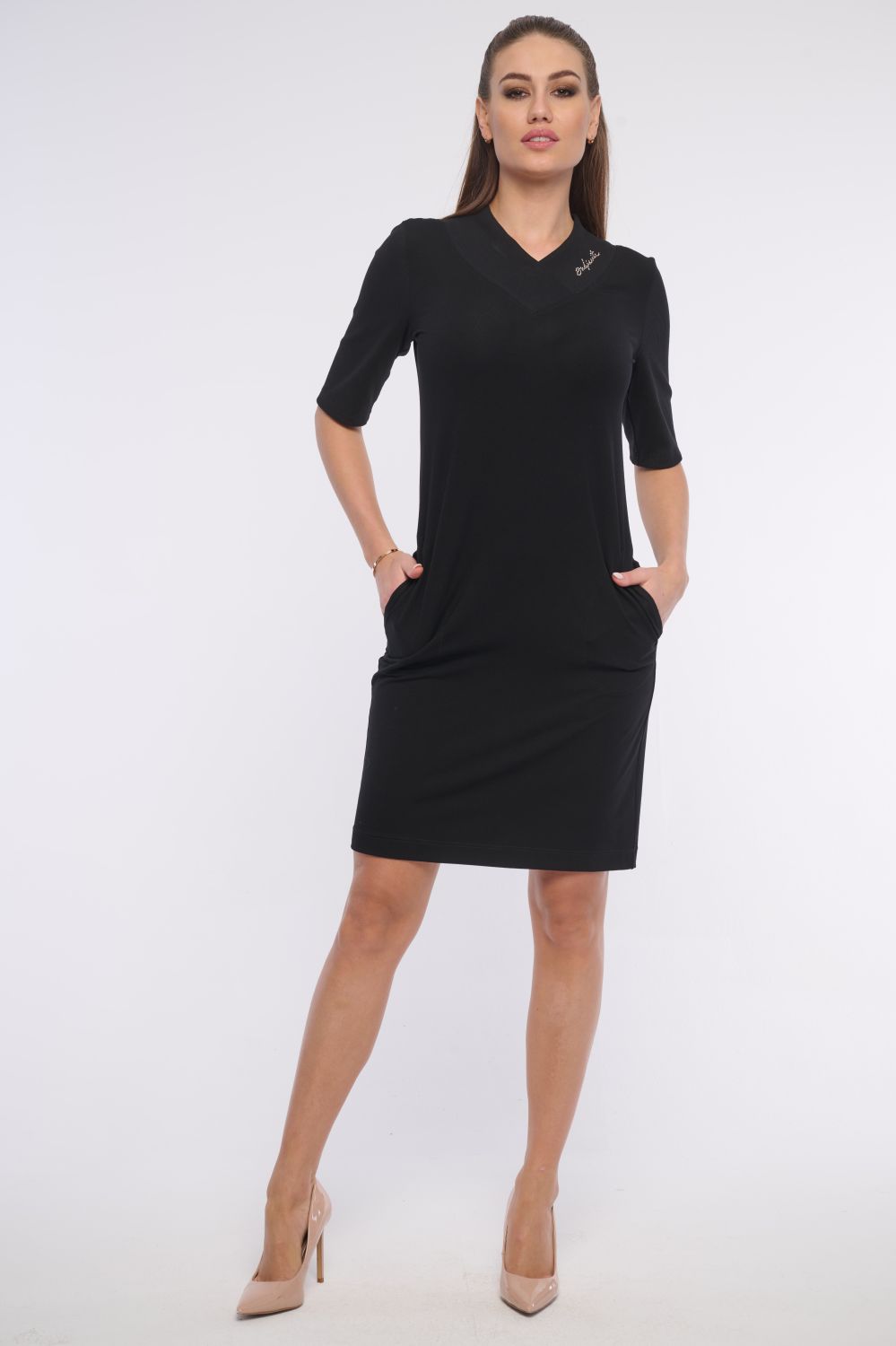 361-594 šaty kombi s žebrem