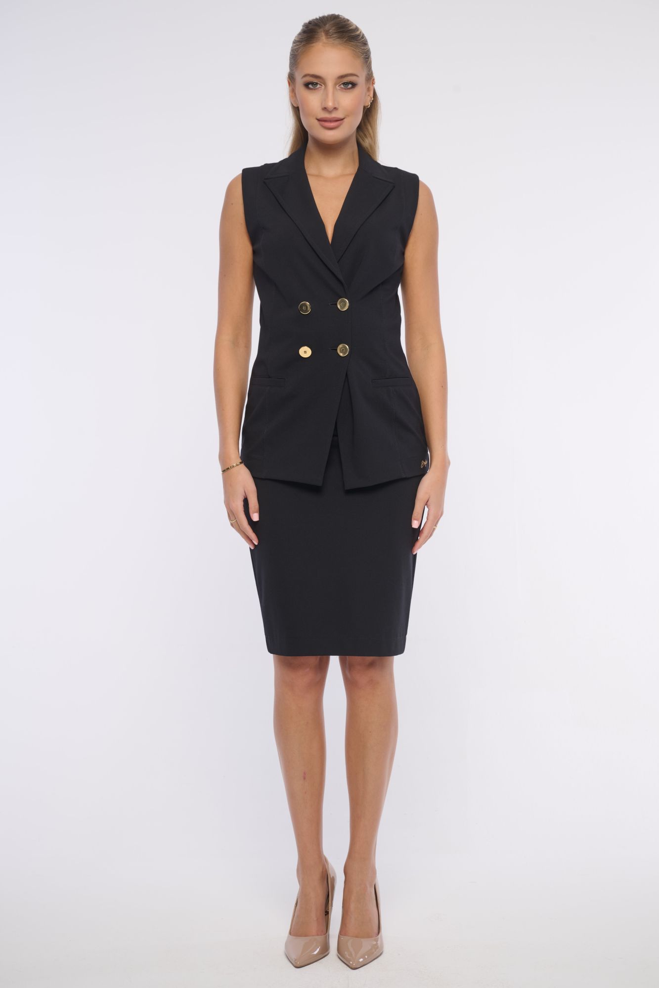 detail 161-673B sukně s vysokým pasem