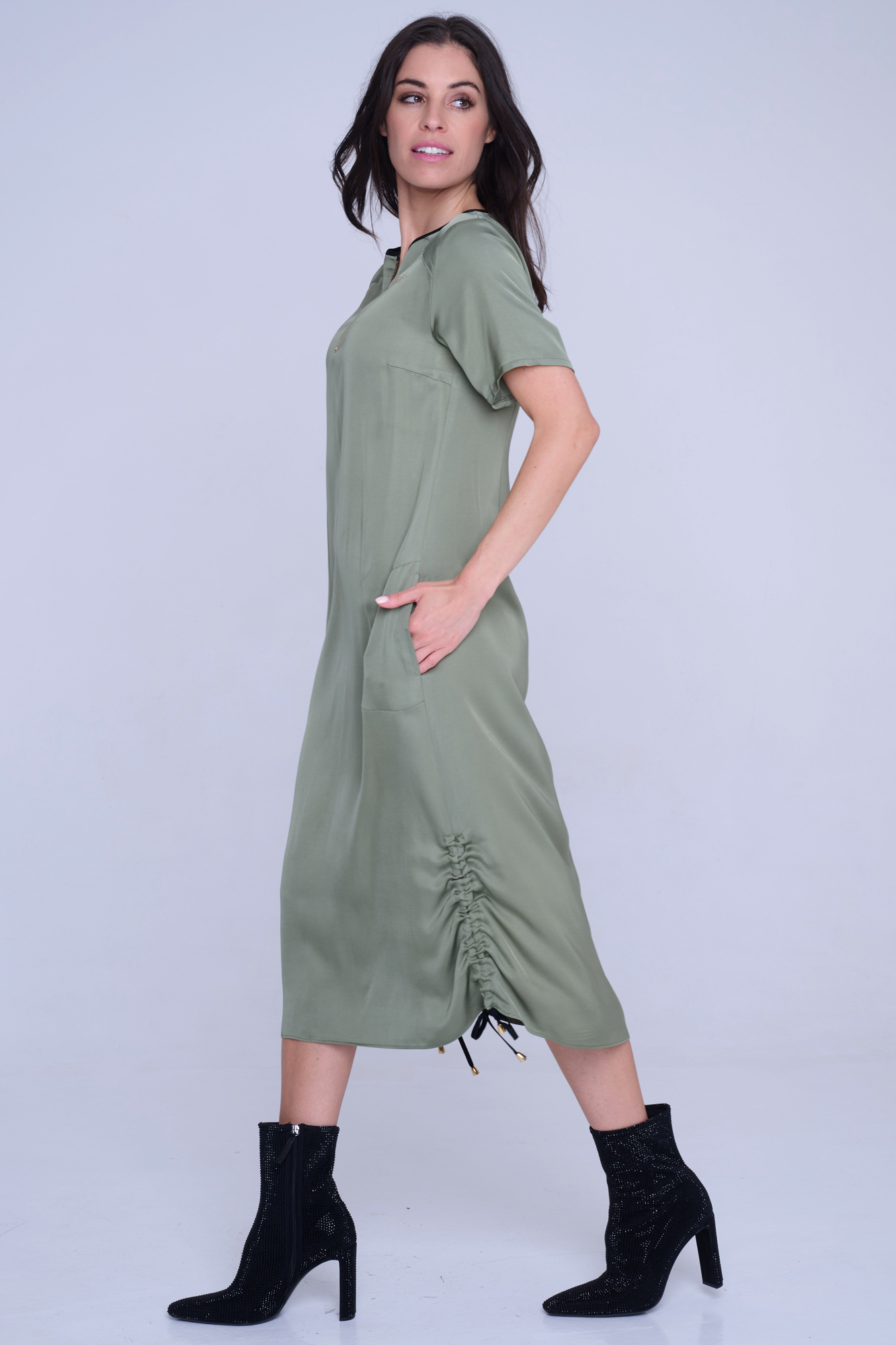 detail 343-498 šaty khaki