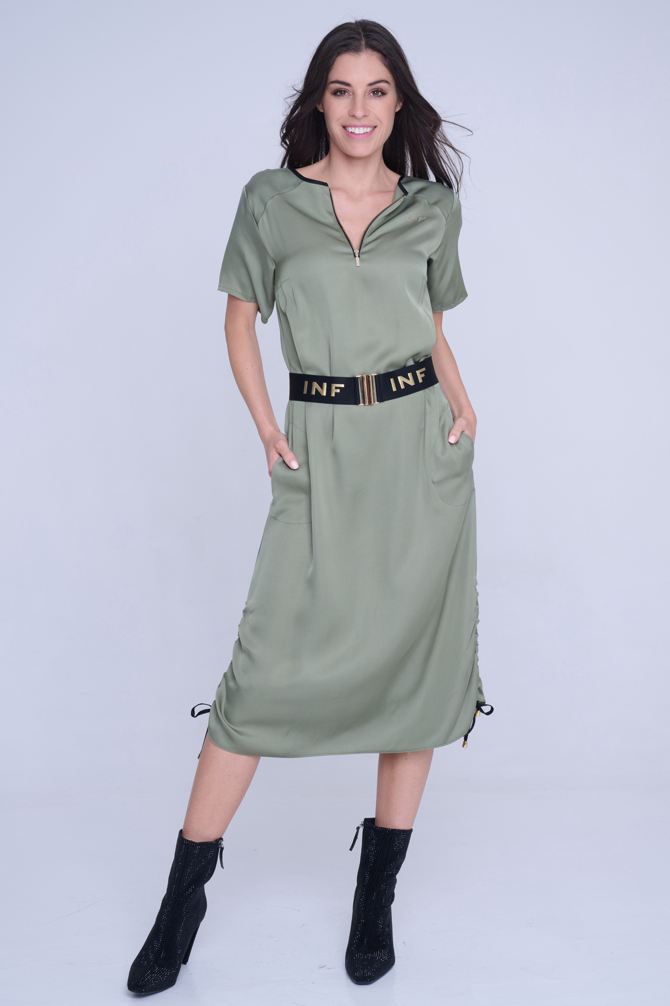 detail 343-498 šaty khaki
