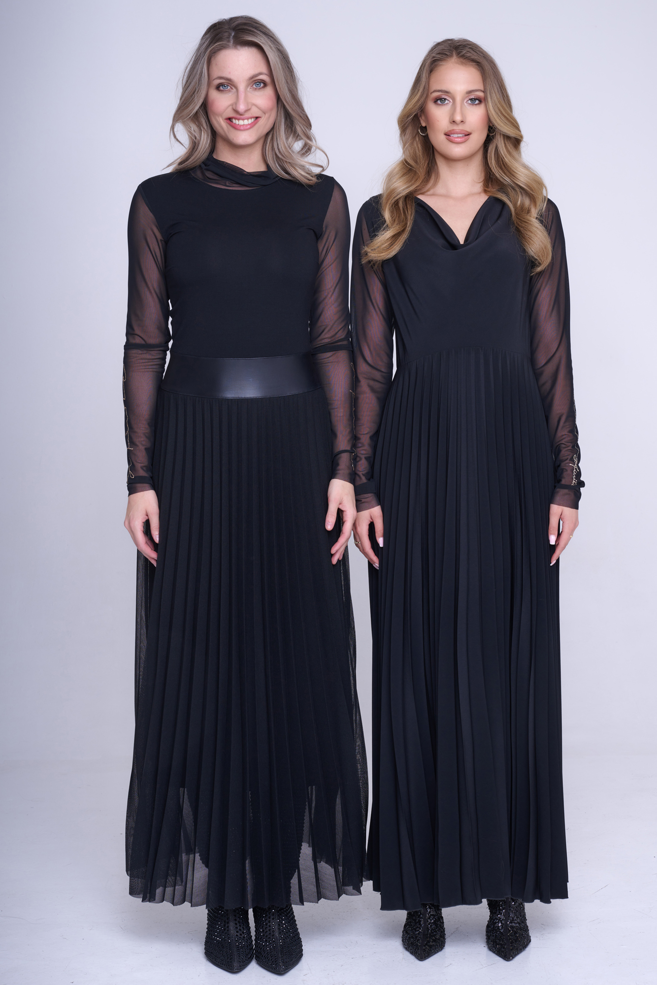 detail 345-517 šaty plisé dlouhé