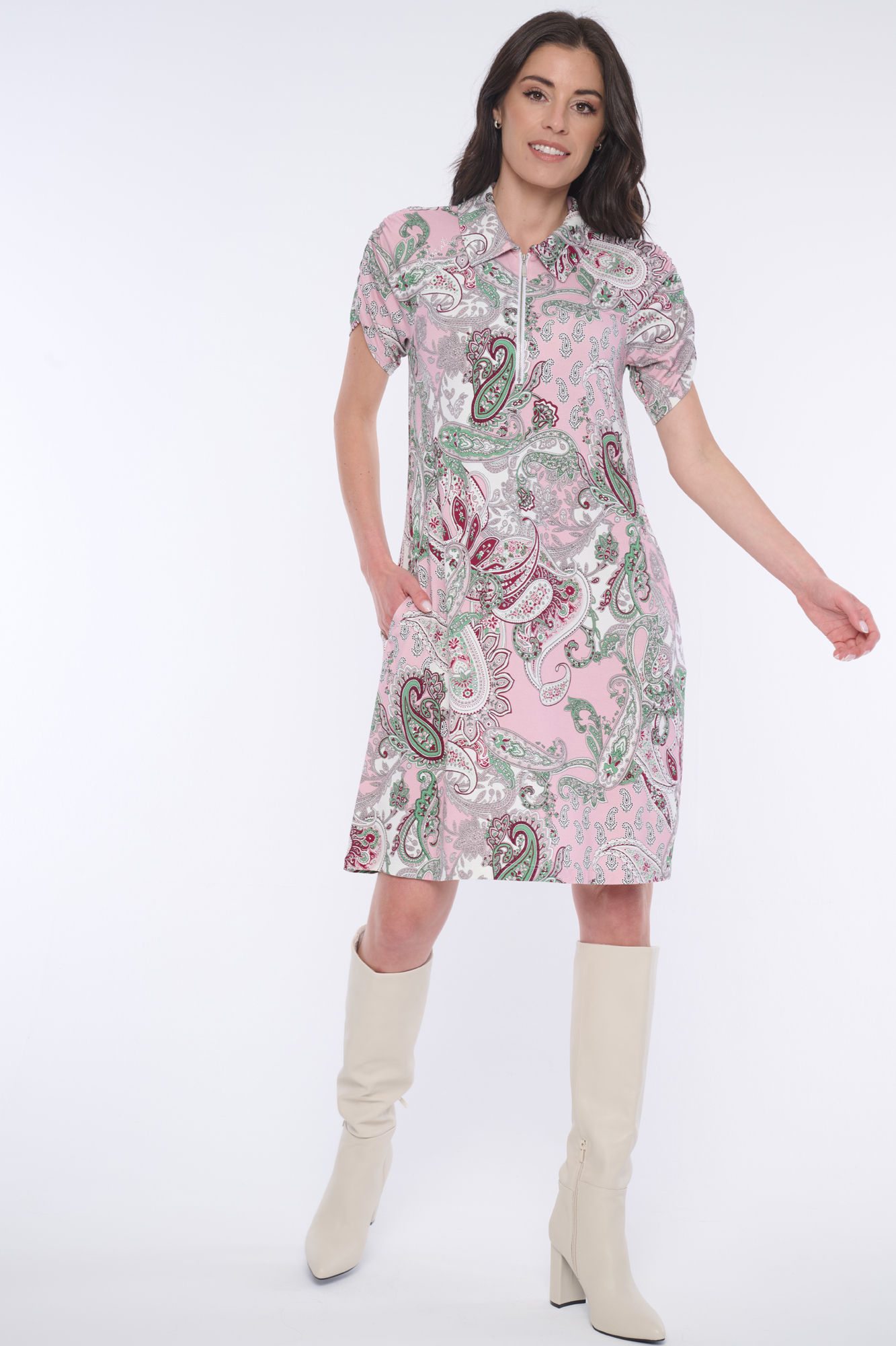 detail 353-558A úplet košilové šaty do 