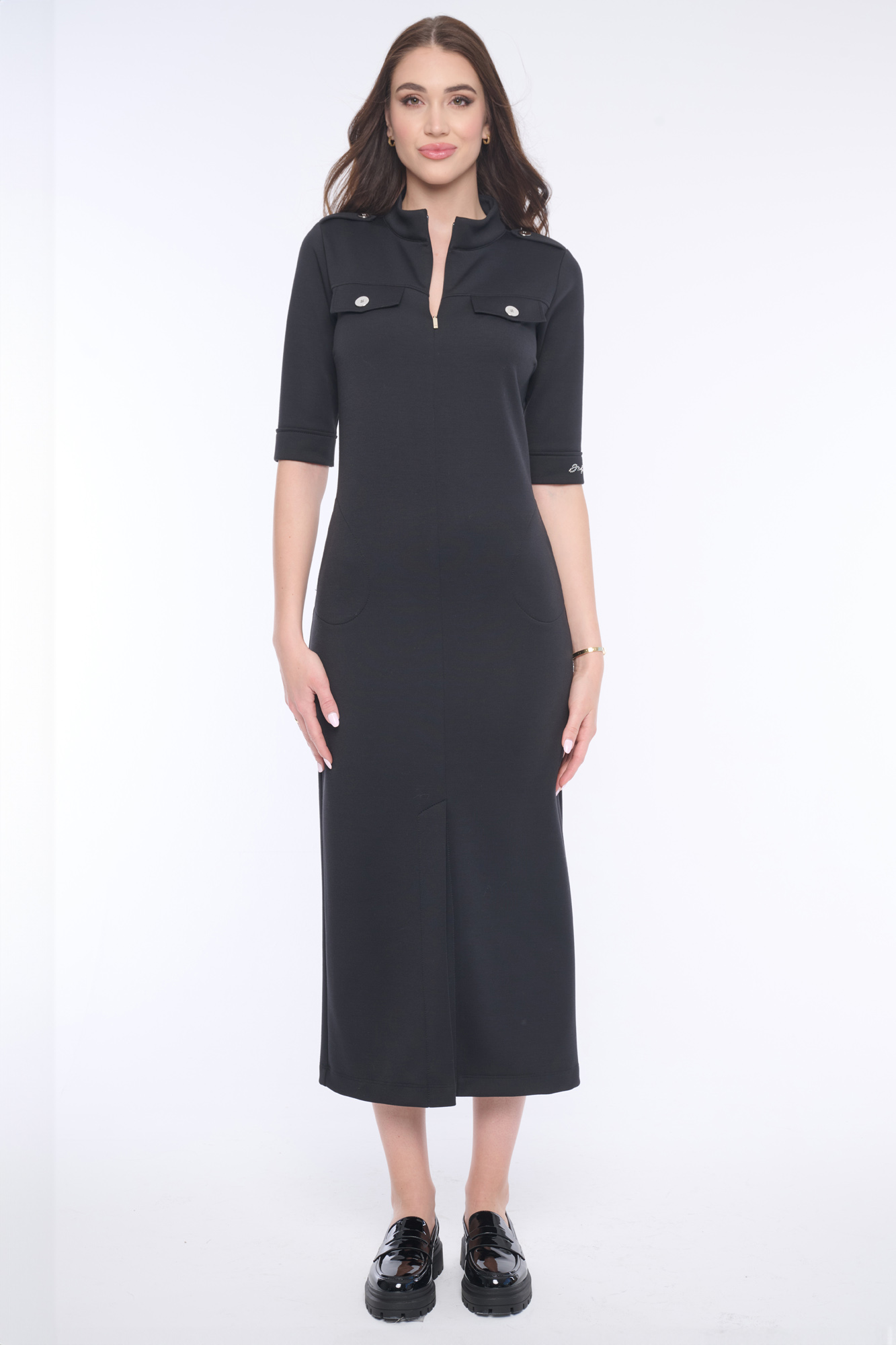 detail 354-574D kancelářské šaty