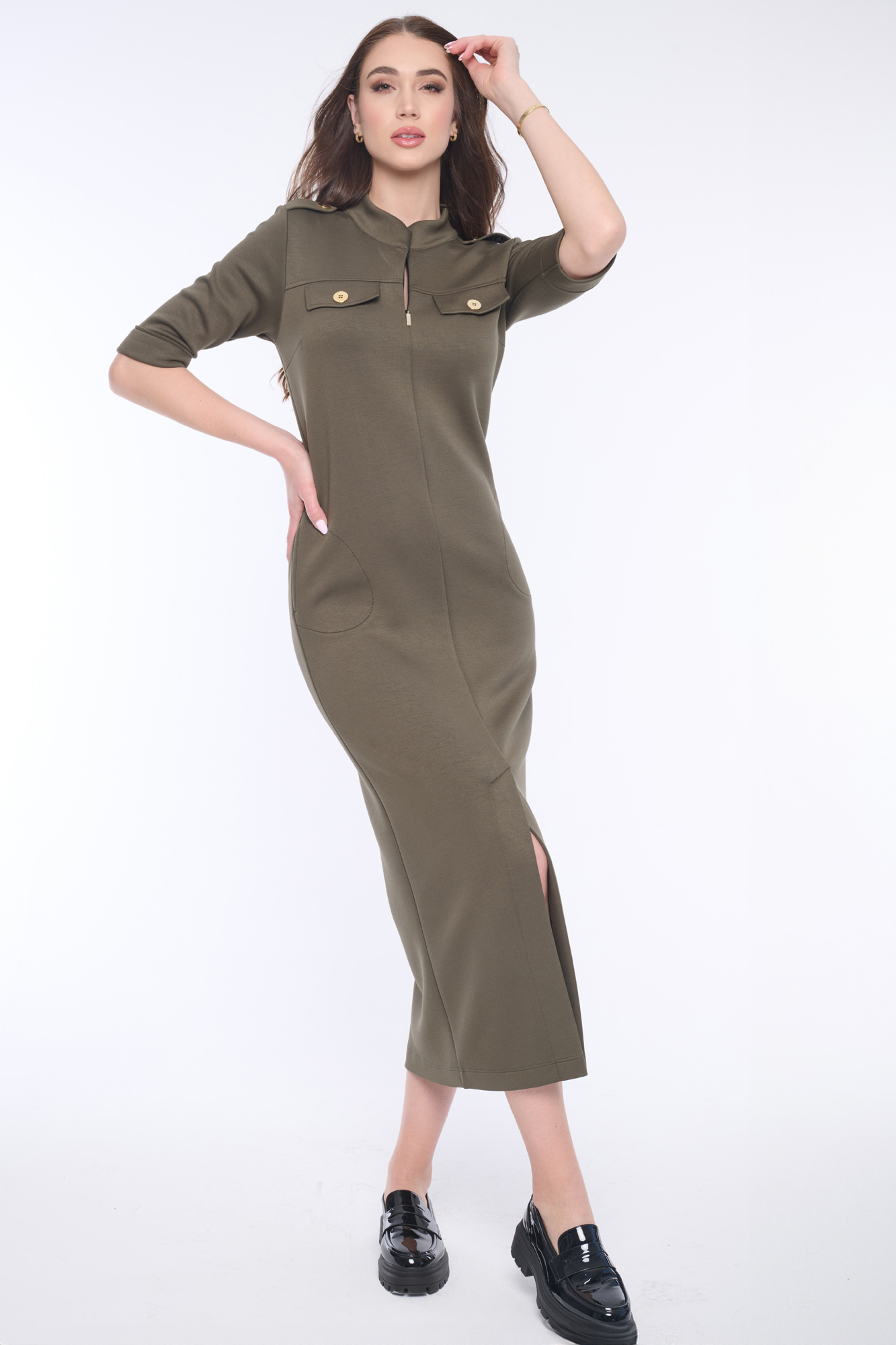 detail 354-574D kancelářské šaty