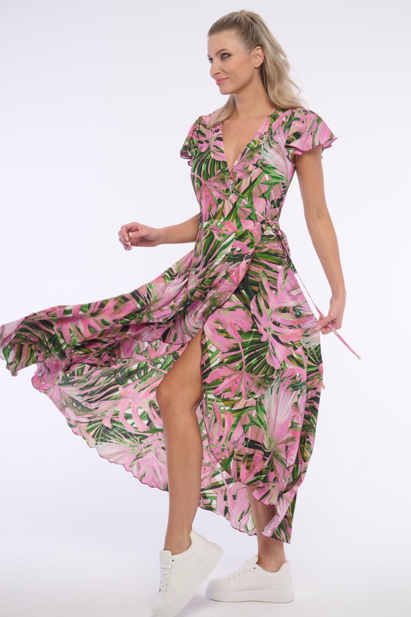 detail 362-605A šaty dlouhé zavinovací