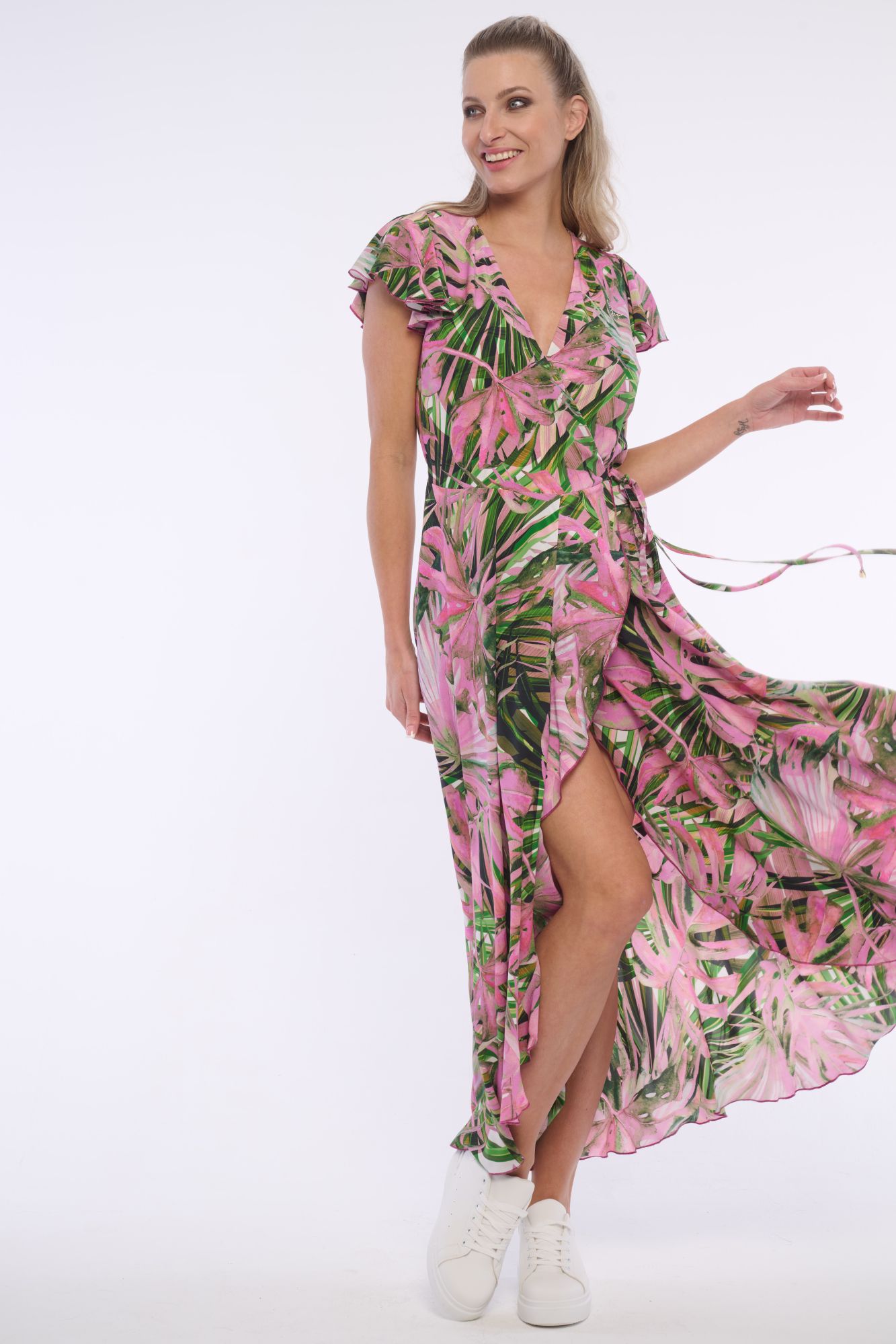 detail 362-605A šaty dlouhé zavinovací