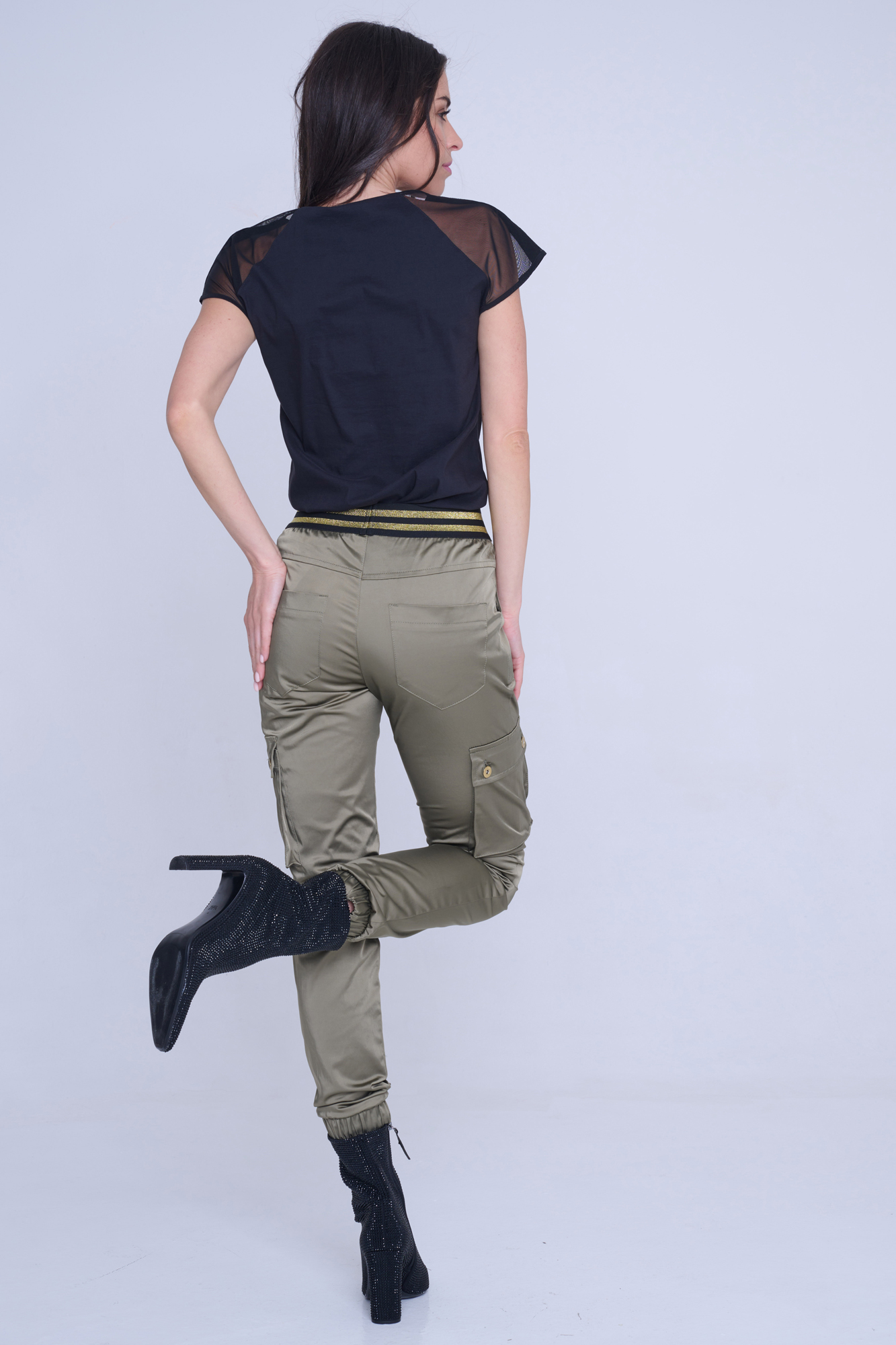 detail 443-751 cargo kalhoty khaki