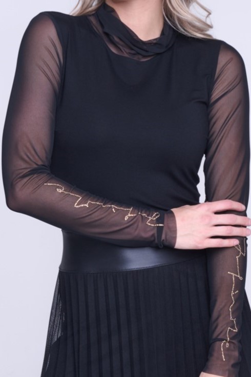 detail 345-517 šaty plisé dlouhé