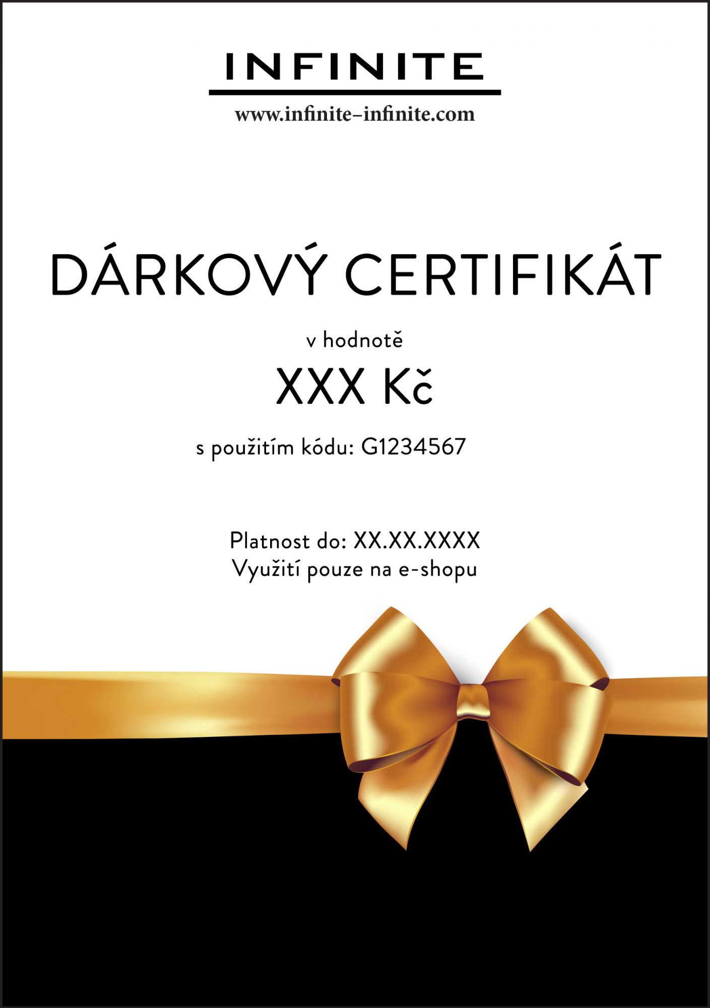 detail elektronický dárkový certifikát